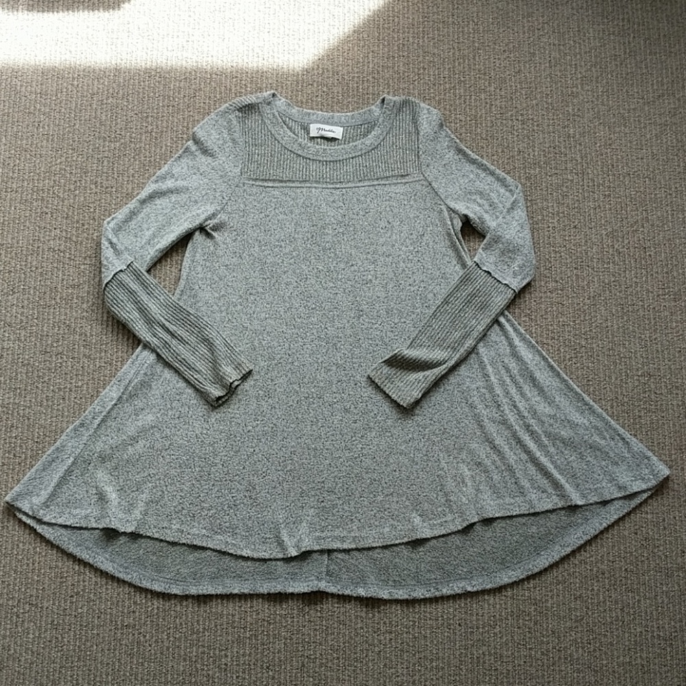 Maddie Girl's Grey Long sleeve Dress - Sz XL